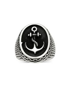 Milanesi And Co Sterling Silver Oxidized Anchor Signet Ring Silver Signet Ring, Watches Jewelry, Ring Jewelry, Signet Ring, Mens Jewelry, Jewelry Watches, Jewelry Accessories, Jewelry Rings, Pick Up