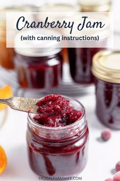 cranberry jam with canning instructions