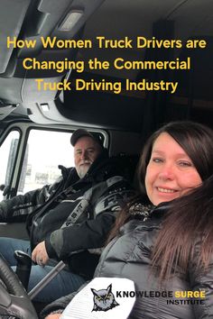 How Women Truck Drivers are Changing the Commercial Truck Driving Industry. Read more to find out! Truck Driving Humor, Female Truck Driver, Women Construction, Truck Driver Shirt