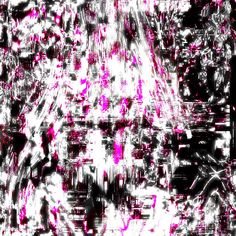 a black and white photo with pink lights in the background is an abstract image that appears to be distorted