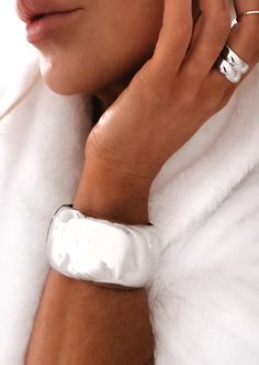 pebby forevee Bracelet Silver JUANITA STATEMENT CUFF BRACELET Trendy Adjustable Chunky Jewelry, Trendy Chunky Adjustable Jewelry, Statement Cuff Bracelet, Make An Impact, Bold Jewelry, Bracelet Crafts, Silver Cuff Bracelet, Fun Easy, Bracelet Gift