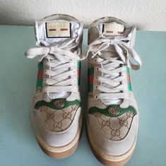 Gucci Men's Gg Canvas Screener High-Top Sneakers 8. Gucci Screener Gg High Top Brand New, Never Worn. Distressed Appearance This Is A Character Trait Not A Flaw. Guaranteed Authentic. Condition Is "New, No Dustbags Or Box, There Are Sku Numbers On Bottom Right Sole To Secure No Retail Return For Full Value. This Is A Gucci Size 8 Shoe Fits Mens Us 8.5, 9. .. No Box. Smoke And Pet Free Home. Guaranteed Authentic. Final Sale. We Are Aggressively Priced To Sell. These Are So Cool. Amazing. New!! Gucci Screener, Hi Top Sneakers, Character Trait, Shoe Fits, Hi Top, Gucci Shoes, So Cool, Gucci Men, Nike Air Force Sneaker