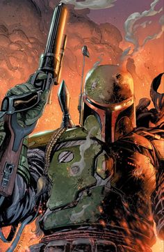 Bobba Fett, Anakin Vader, Heroic Fantasy, Star Wars Tattoo, Bd Comics, Star Wars Wallpaper, Star Wars Artwork, Star Wars Fan Art, Star Wars Images