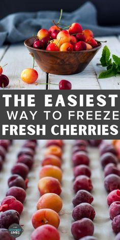 the easy way to freeze fresh cherries is with this recipe and it's so delicious