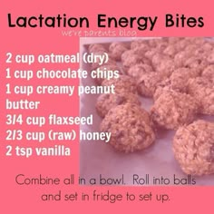 Lactation Balls, Healthy Breastfeeding Meals, Pumping Hacks, Lactation Foods, Milk Supply Foods, Healthy Breastfeeding Snacks, Postpartum Food