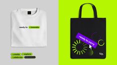 an image of a t - shirt and tote bag with the words, choose from it