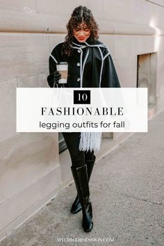 Explore the ultimate outfit inspo with My Chic Obsession's guide to 10 stylish fall and winter outfits featuring black leggings. From cozy layers to chic accessories, these outfit ideas will have you looking fabulous throughout the colder months. Perfect for creating versatile fall outfits or elevating your winter style, each black leggings outfit is thoughtfully curated for effortless chic. Don’t miss out on these must-have fall winter outfits. Save this pin and read now! Versatile Fall Outfits, Classy Fall Outfits, Black Leggings Outfit, Fall Outfits For School, Leggings Outfit, Fall Outfits For Work, Autumn Fashion Casual, Cute Fall Outfits, Chic Accessories