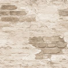 Exposed Brick Beige Wallpaper from the Grunge Collection by Galerie Wallcoverings Rustic Wallpaper, Tøp Wallpaper, Tin Tiles, Stone Wallpaper, Neutral Wallpaper, Concrete Texture, Rustic Stone, W Wallpaper, Exposed Brick Walls