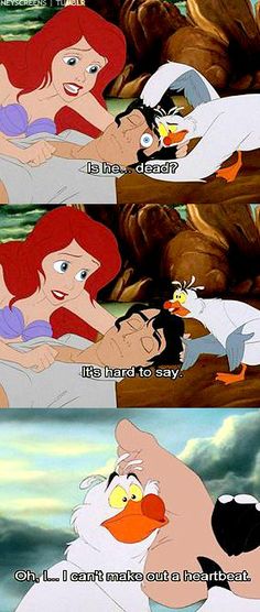 the little mermaid and her ducklings from disney's animated movie, beauty and the beast