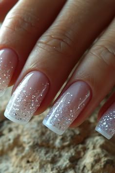 Spring Nail Designs 2024 Manicure Nail Designs, Ombre Nails Glitter, French Manicure Nails, Fancy Nails Designs, Spring Nail Designs, Bride Nails, Pink Nail, Nail Designs Glitter, Spring Nail