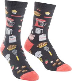 19 Gifts For Bakers That Will Rise Above The Rest - Much Ado About Gifts Food Socks, Sock It To Me, Sock Lovers, Whisks, Women Crew Socks, Chefs Hat, Crazy Socks, Kitchen Food, Novelty Socks