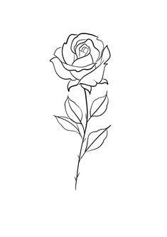 Tatoo Rose, Minimalistic Tattoo Ideas, 777 Tattoo, Minimalistic Tattoo, Angel Prayers, Simple Rose, Rose Drawing, Minimalist Tattoos, Tattoo Art Drawings