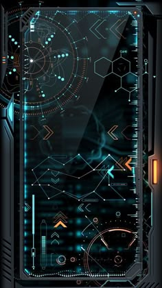 an image of a futuristic door with blue lights