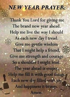 a poem written in the language of new year prayer