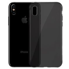 [$0.70] HAWEEL for iPhone X Soft Transparent TPU Protective Case (Black) Anti Dust Plug, Dust Plug, Power Adapter, Silicon Case