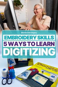 Embroidery Skills: 5 Ways to Learn Digitizing Embroidery Machine Hacks, Embroidery For Beginners Machine, Embroidery By Machine, Embroidery Machine Tutorials, Janome Sewing Machine Tutorials, Machine Embroidery Ideas, Machine Embroidery Basics, Used Embroidery Machines, Machine Applique Tutorials