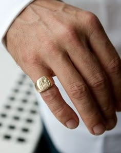 Male Gold Ring, Mark Mcnairy, Pinkie Ring, Men Jewellery, Male Jewelry, Mens Pinky Ring, Gold Pinky Ring, How To Wear Rings, Ring Inspo