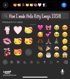 the emojle keyboard has been changed to look like it is being used