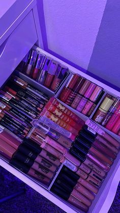 Makeup Beauty Room, Organization Aesthetic, Makeup Collection Goals, Beauty Room Vanity, Makeup Drawer Organization, Makeup Drawer, Makeup Is Life, Lip Gloss Collection, Fancy Makeup