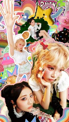 #yunjin #chaewon #le_sserafim #lesserafim #wallpaper #colorful #weirdcore #lesserafimcomeback #cb #oddfairyflossconcept #윤진 #채원 Le Sserafim Wallpaper, Lesserafim Wallpaper, Y2k Posters, Wallpaper Colorful, Fairy Floss, Simple Iphone Wallpaper, Graphic Poster