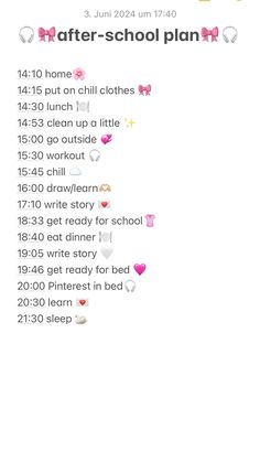 #aesthetic #routine #school #notes After Routine School, That Girl Routine School, Middle School Aesthetic, Tips For 6th Grade, 7th Grade Tips