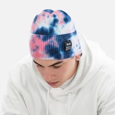 Elevate your winter wardrobe with our stylish Tie Dye Navy Pink Knit Beanie from SLEEFS. Designed for those who appreciate both comfort and flair, this lightweight beanie offers a unique blend of warmth and a trendy tie-dye pattern. Perfect for everyday wear, it promises to keep you cosy on chilly days while adding a pop of colour to your outfit. Crafted with high-quality materials, the beanie provides a soft feel against the skin without compromising on durability. Its versatile design allows f Cotton Beanie One Size For Streetwear, Warm One Size Beanie For Streetwear, One Size Warm Beanie For Streetwear, Warm One-size Beanie For Streetwear, Casual Cotton Beanie Cap, Trendy Outdoor Beanie One Size, Cotton Knitted Hats For Streetwear, Trendy One Size Beanie For Outdoor, Knitted Cotton Hats For Streetwear