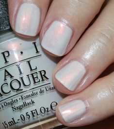 Opi Oh My Majesty, Irridescent Nails, Cnd Shellac Colors, Sand Nails, Shellac Colors, Pretty Nail Colors, Finger Nails, White Nail Polish, Pearl Nails