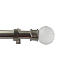 a light that is on the side of a wall mounted fixture with a glass ball