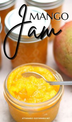 jar of mango jam. Food Preservation Methods, Morning Toast, Mango Jam, Fruit Fresh, Peach Jam, Grape Jelly, Jam And Jelly