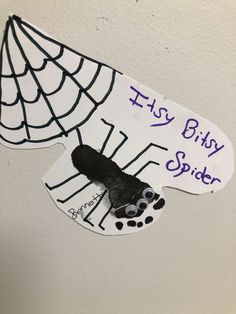 a paper cut out of a spider's web with the words it's my busy spider on it