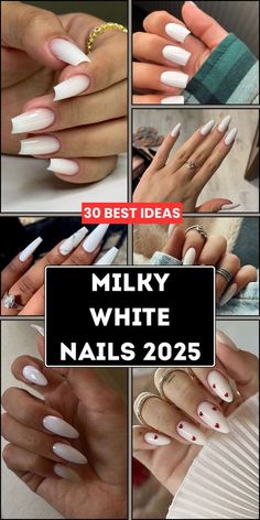 Nails 2025, Milky White Nails, French Designs, Nail Types, Dip Nails, Floral Nail, Floral Nail Art, Acrylic Designs, Dipped Nails