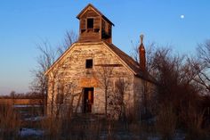 an old run down church in the middle of nowhere