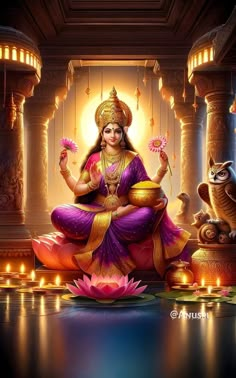 Lakshmi Devi Images Art, Annapurna Devi Images, Goddess Lakshmi Photos, Maa Lakshmi Images, Laxmi Goddess Wallpapers Full Hd, Durga Goddess Beautiful, Annapurna Devi Goddesses, Laxmi Goddess Wallpapers, Lord Lakshmi Images