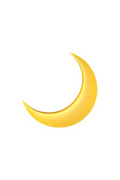 an image of a yellow moon on a white background