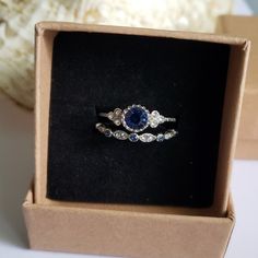 Gorgeous 2piece Ring Set, Silver And Blue Gemstone, Sz 7, Nwt Blue Bohemian Sterling Silver Gemstones, Ring Set Silver, Luxury Sterling Silver Sapphire-colored Topaz Ring, Blue Gemstone Ring, Blue Gemstone Rings, Blue Gemstones, Womens Jewelry Rings, Gemstone Ring, Blue And Silver