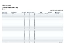 an attendance sheet with lines and numbers on it