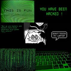 an image of a computer screen with the words'this is fun you have been hacked '