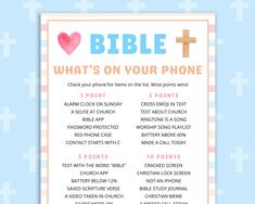 a printable bible poster with the words, what's on your phone