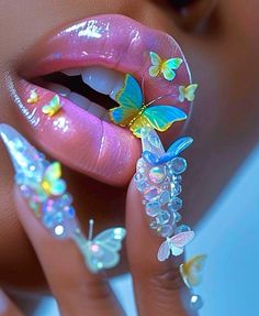 Sequin Nails, Lash Room Ideas, Nails Creative, Pop Art Lips, Nails Flower, Lips Photo, Pink Platforms, Cute Galaxy Wallpaper