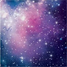 an image of stars in the sky with purple and blue colors on it's surface