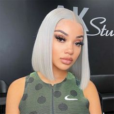 Gray Bob, Grey Hair Extensions, Short Cut Wigs, Grey Bob, Blond Ombre, Remy Human Hair Wigs, Straight Bob, Colored Wigs, Straight Lace Front Wigs