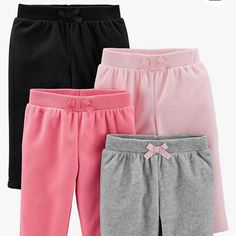 4 Pairs Of Fleece Pants Pants Color, Pink Gray, Kids Bottoms, Pink Grey, Kids Shop, Grey