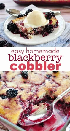 this easy homemade blackberry cobbler is the perfect summer dessert