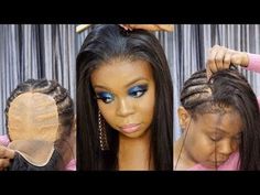 Sew In Lace Closure, Middle Part Curls, Black Girls Hairstyles Weave, Curly Hair Sew In, Sew In Weave Hairstyles, Straight Weave, Lace Closure Hairstyles, Closure Weave, Straight Weave Hairstyles