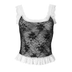 Please refer to our sizing chart for a guideline when choosing a size. 5 business days order processing time. 90% polyester 10% spandex Chic Fitted Camisole With Contrast Lace, Fitted Lace Trim Spaghetti Strap Lace Top, Chic Lace Top With Contrast Lace, Lace Ruffle Camisole Tank Top, Lace Ruffled Camisole Tank Top, Elegant Cami Top With Contrast Lace, Elegant Tops With Lace Trim And Ruffled Straps, Chic Top With Contrast Lace And Spaghetti Straps, Fitted Lace Tops With Spaghetti Straps