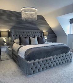 #BEAUTY, #RELATIONSHIPS #Fashion #Animals #Outfits #Winter Outfits #Animals# Luxury Bedrooms, Grey Bedroom Decor, Luxury Bedroom Decor, Bedroom Bed Design, Bed Frame With Storage, Upholstered Bed Frame, Teen Bedroom Decor, Master Bedrooms Decor, Home Design Decor