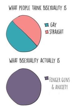 three different types of pies with the words what people think homosexuality is gay straight