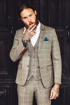 Mens Tweed Suit, Groom Suit Grey, Wedding Groomsmen Attire, Tweed Wedding, Tweed Wedding Suits, Groom Wedding Attire, Modern Suits, Slim Fit Tuxedo