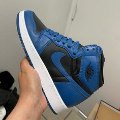 Jordan 1 Retro High Og Gs Marina Blue Size 5.5 Shoes Jordan 1, Shoe Cake, Jordan Blue, Custom Nike Shoes, Jordan Retro 1, Shoes Jordan, Custom Nike, Marina Blue, Retro 1