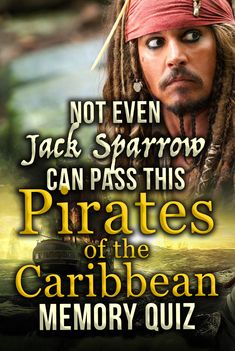 pirates of the caribbean movie poster with jack sparrow and captain jack sparrow in pirate's hat